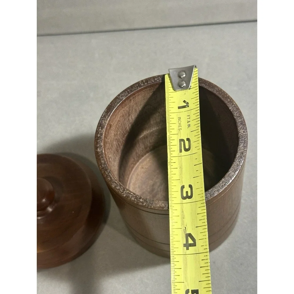 Vintage‎ Hand Made Wooden Cup With Lid